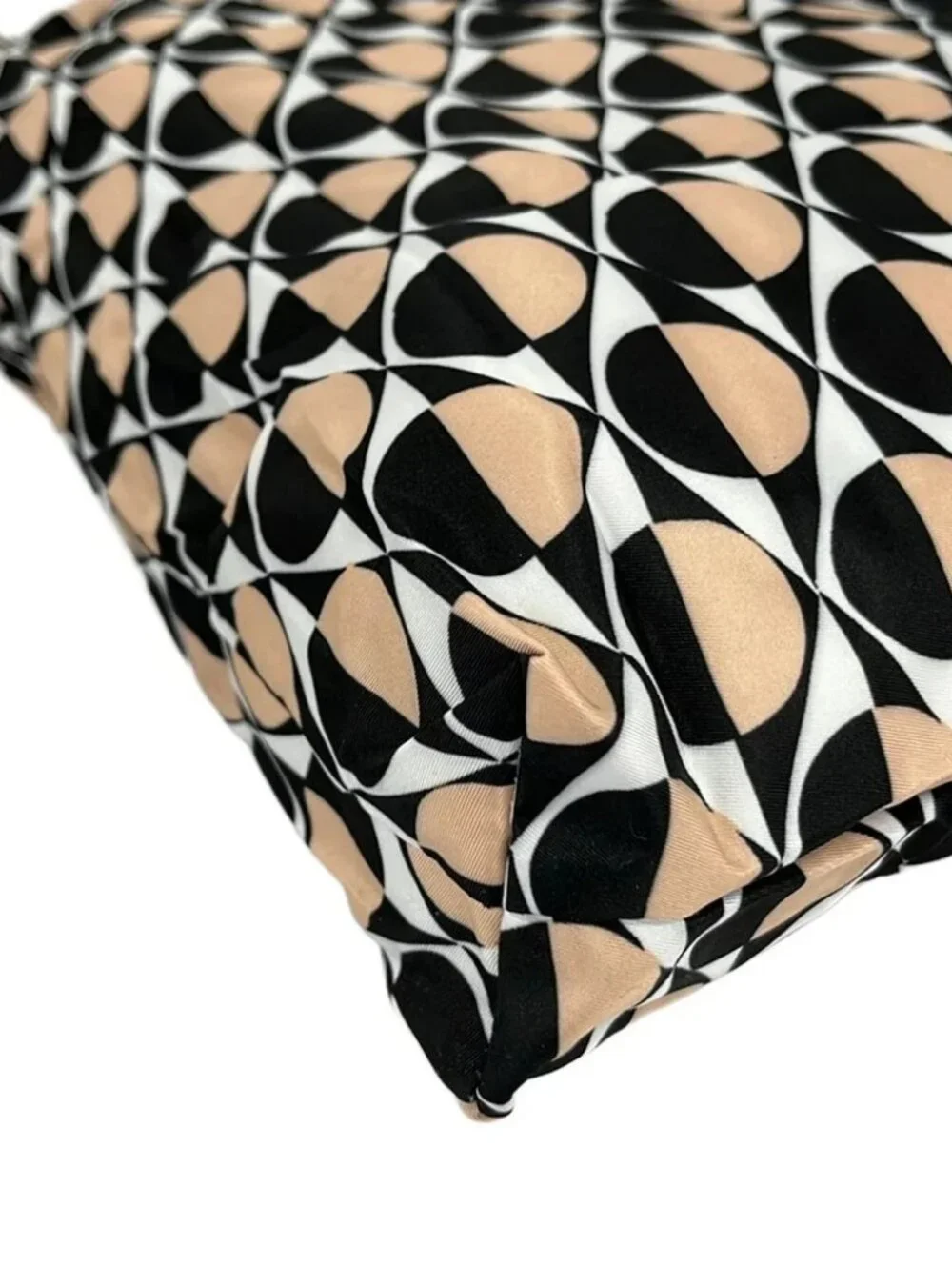 Kipling Black White Beige Nylon Tote Bag
